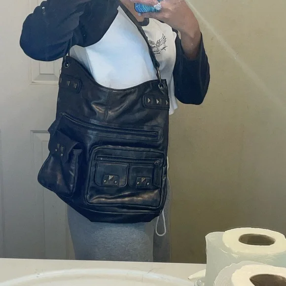 Studded Shoulder Bag EUC - Picture 10 of 10